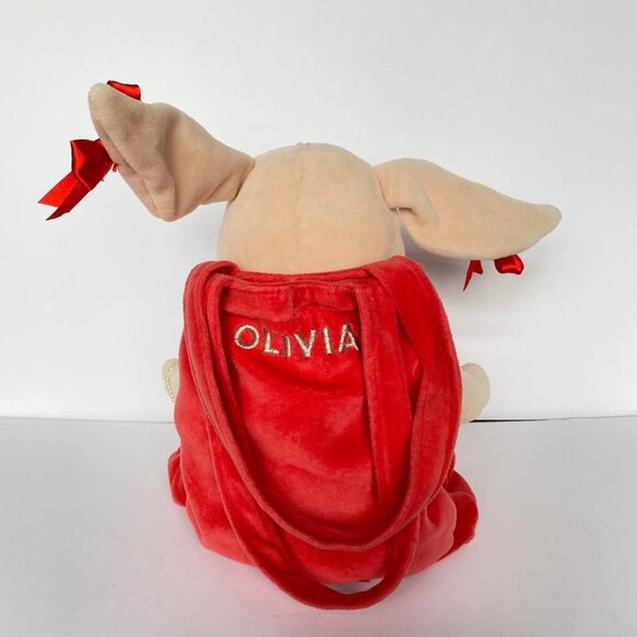 Olivia The Pig Plush Tote Bag Toy Ready to Dance Opera Red Dress - Picture 2 of 5